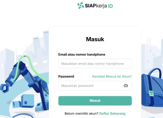 Dashboard Magang Kemnaker 2026 saat mengecek status pendaftaran di MagangHub dan SIAPkerja yang belum sinkron. (Sumber: kemnaker.go.id)