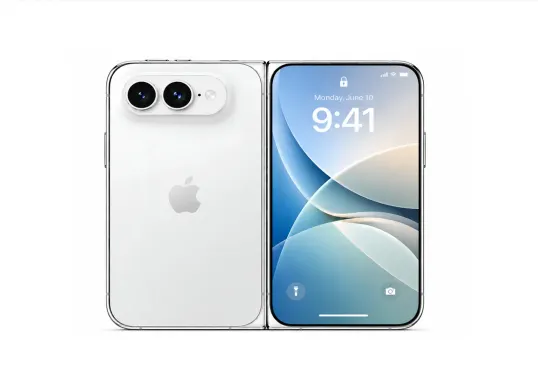 Bocoran iPhone Fold yang bakal menjadi penantang serius Samsung. (Sumber: X/@Saurav_DJ47)