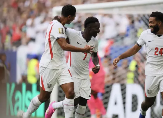 Bukayo Saka menjadi bintang kemenangan Inggris atas Prancis dengan mencetak hattrick dalam laga perebutan peringkat ketiga Piala Dunia 2026. (Sumber: FIFA)