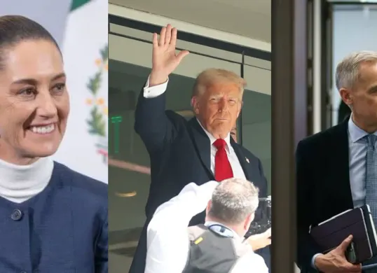 Presiden Amerika Serikat Donald Trump, Perdana Menteri Kanada Mark Carney, dan Presiden Meksiko Claudia Sheinbaum dijadwalkan hadir dalam final Piala Dunia 2026 antara Spanyol dan Argentina. (Sumber: Istimewa)