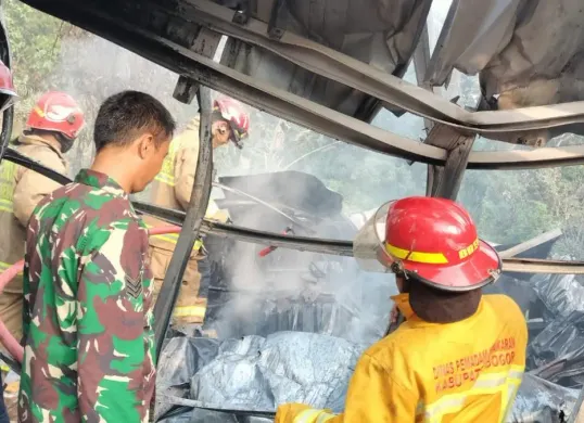 Bengkel aksesoris motor di Desa Tajurhalang, Kabupaten Bogor, terbakar, Senin, 20 Juli 2026. (Sumber: Dok. Polsek Tajurhalan)