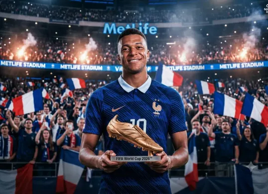 Kylian Mbappe berhasil meraih penghargaan adidas Golden Boot atau Sepatu Emas Piala Dunia 2026. (Sumber: X/@MadridXtra)