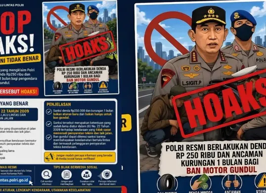 Informasi denda ban gundul di medsos. (Sumber: Instagram/@korlantaspolri.ntmc)