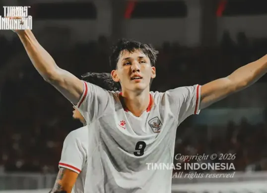 Mitchell Baker merayakan debut impresif bersama Timnas Indonesia usai mencetak tiga gol ke gawang Kamboja (Sumber: PSSI)