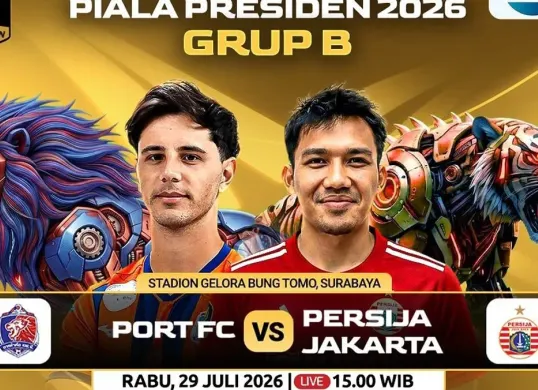 Link live streaming Port FC vs Persija Jakarta di Piala Presiden 2026. (Sumber: Instagram/@officialpialapresiden)