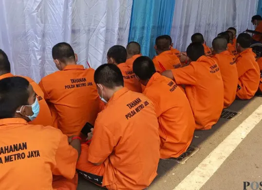 Para pelaku curanmor ditangkap selama Operasi Berantas Jaya 2026. (Sumber: Poskota/Ali Mansur)