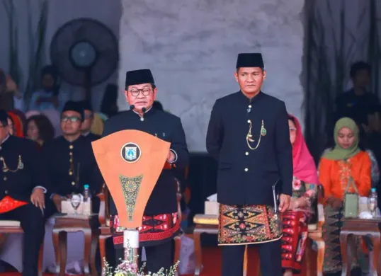 Apel memperingati Hari Ulang Tahun (HUT) ke-499 Kota Jakarta di Silang Selatan Monas, Jakarta Pusat pada Senin, 22 Juni 2026. (Sumber: Pemprov DKI Jakarta)