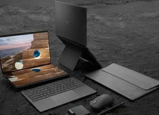 ASUS Zenbook DUO 2026 (UX8407AA) mengusung dua layar ASUS Lumina Pro OLED 14 inci, prosesor Intel Core Ultra 9 Panther Lake, dan kemampuan AI hingga 50 TOPS untuk mendukung produktivitas modern. (Sumber: ASUS)