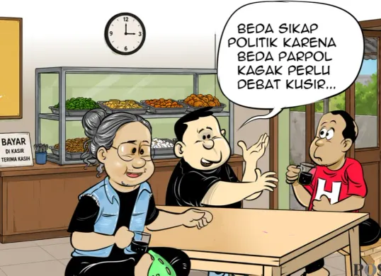 Ilustrasi obrolan warteg, Rabu, 24 Juni 2026. (Sumber: Poskota/Arif Setiadi)