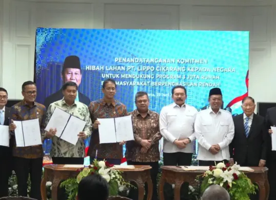 Penandatanganan hibah lahan kawasan Meikarta di Ruang Sumatera Wisma Danantara, Jakarta, Senin, 29 Juni 2026. (Sumber: Istimewa)