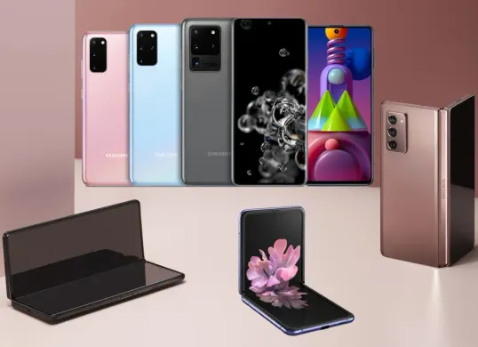 Ilustrasi deretan smartphone Samsung Galaxy. Sejumlah model diperkirakan tidak lagi menerima pembaruan Android 17 dan One UI 9 karena telah mencapai batas dukungan sistem operasi. (Sumber: Samsung)