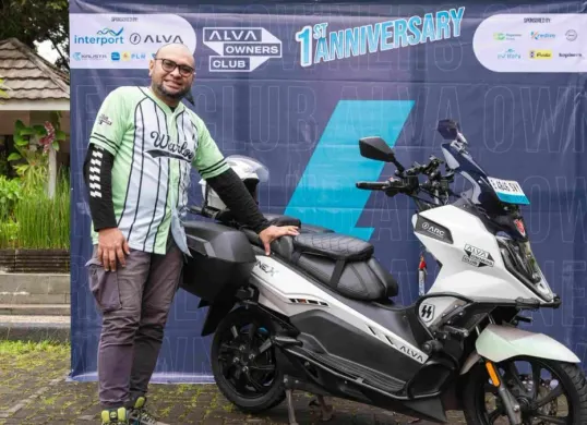 Salah seorang anggota Alva Owners Club saat perayaan hari jadi setahun. (Sumber: Dok. Alva)