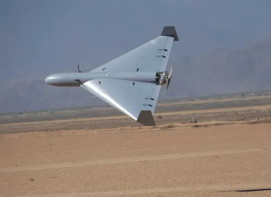 Teknologi Drone Kamikaze Shahed-136 buatan Iran. (Sumber: X/@RT_com)