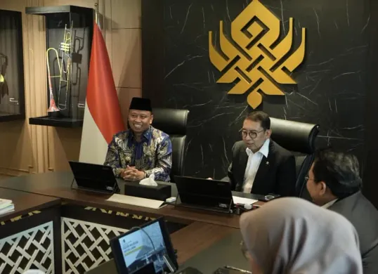 Wali Kota Depok, Supian Suri bersama Menbud Fadli Zon di Kantor Kemenbud, Jakarta Selatan, Sabtu, 7 Maret 2026. (Sumber: Dok. Istimewa)