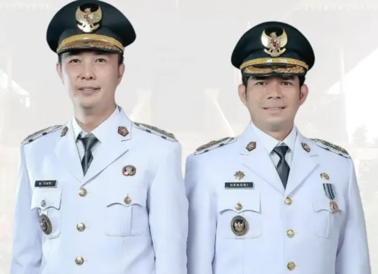 Bupati Rejang Lebong Muhammad Fikri Thobari dan Wakil Bupati Hendri Praja yang terjaring operasi tangkap tangan (OTT) KPK terkait dugaan suap proyek di lingkungan. (Sumber: Instagram/@bpsrejanglebong)