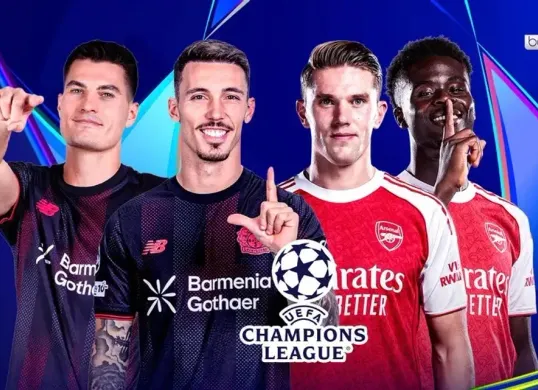 Tonton live streaming Bayer Leverkusen vs Arsenal di Liga Champions 2025/2026. (Sumber: Vidio.com)