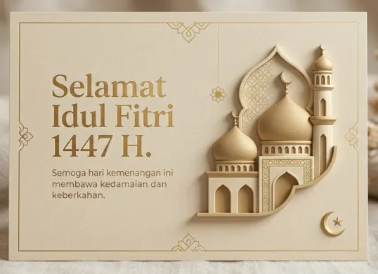 Ilustrasi - Prompt Gemini AI untuk buat kartu ucapan Idul Fitri 2026. (Sumber: G)