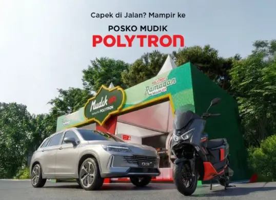 Polytron membuka lima posko mudik di jalur utama Pulau Jawa selama arus mudik 2026. (Sumber: Polytron)
