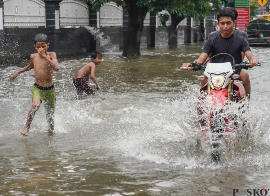 Ilustrasi banjir di Jakarta. (Sumber: Poskota)