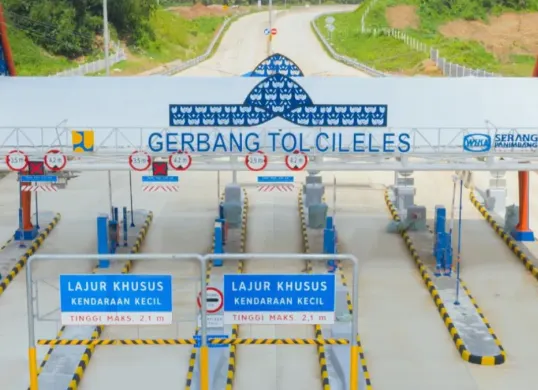 Gerbang Tol Serpan Rangkas-Cielels di Desa Mekar Agung, Cibadak, Lebak. (Sumber: Wika)