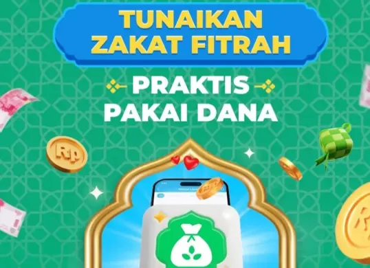 Panduan lengkap bayar zakat fitrah di DANA. (Sumber: Facebook/DANA)