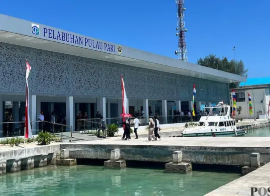 Pelabuhan Pulau Pari, Kepulauan Seribu, Jumat, 13 Maret 2026. (Sumber: Poskota/M. Tegar Jihad)