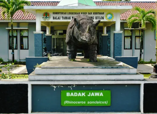 Potret depan kantor Balai Taman Nasional Ujung Kulon (BTNUK). (Sumber: BTNUK)