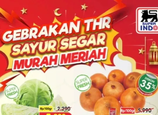 Daftar promo Superindo Senin 16 Maret 2026. (Sumber: Instagram/@infosuperindo)