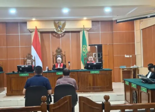 Sidang dugaan tindak pidana korupsi terkait kredit investasi dan kredit modal kerja PT Prosympac Agro Lestari (PT PAL) kembali digelar di Pengadilan Tipikor Jambi, Senin, 11 Mei 2026. (Sumber: Istimewa)