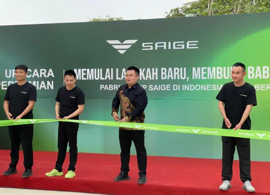 Saige Grup resmi membuka pabrik ke-2 di Indonesia yang berlokasi di Surya Cipta, Karawang, Jawa Barat. (Sumber: Poskota/Herdyan Anugrah Triguna)