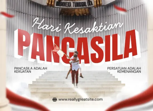 Kumpulan template poster Hari Kesaktian Pancasila 2026 yang dapat diedit melalui Canva dan dibagikan untuk memperingati 1 Oktober. (Sumber: Canva)