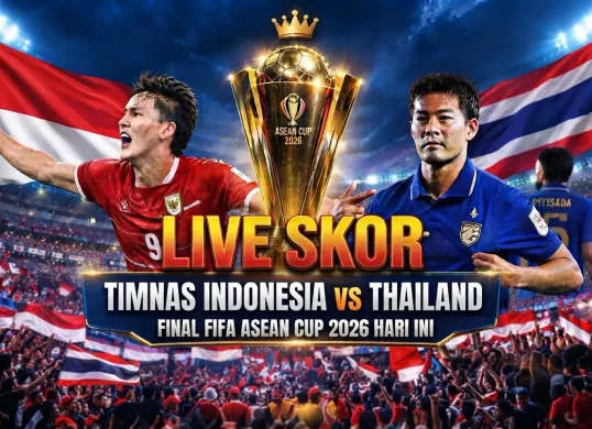 Live skor Timnas Indonesia vs Thailand di final FIFA ASEAN Cup 2026 hari ini, Senin, 5 Oktober. (Sumber: Generated AI)