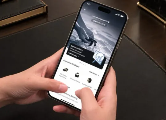 Layanan keuangan digital bagi nasabah BNI Emerald dan BNI Private melalui aplikasi wondr by BNI. (Sumber: BNI)