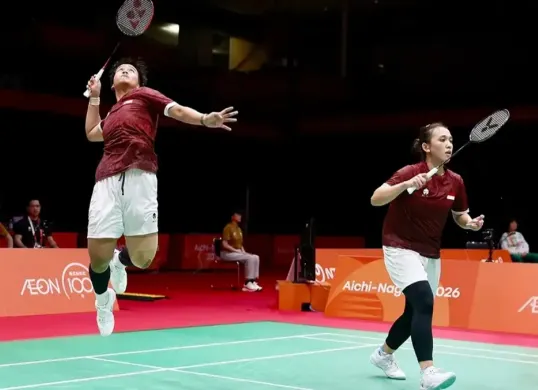 Pebulutangkis Indonesia Febriana Dwipuji Kusuma/Meilysa Trias Puspita akan bermain di babak 32 besar Denmark Open 2026. (Sumber: Instagram/@badminton.ina)