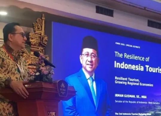 Potret Senator Republik Indonesia Irman Gusman di ajang ITMW 2026. (Sumber: Istimewa)
