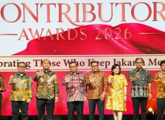 Ketua DPRD DKI Jakarta Suhud Alynudin saat menghadiri Jakarta Contributors Awards 2026, Jakarta Selatan., Kamis (15/10) (Sumber: ddjp)