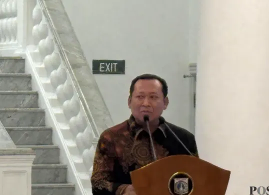 Potret Wakil Ketua KPK, Fitroh Rohcahyanto di Balairung, Balai Kota DKI Jakarta, Selasa 20 September 2026. (Sumber: Poskota/Syifa)