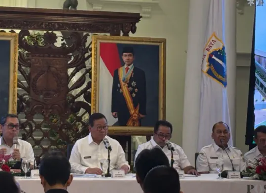 Konferensi pers realisasi APBD Triwulan III di Balai Kota, Jakarta Pusat. (Sumber: Poskota/Syifa)