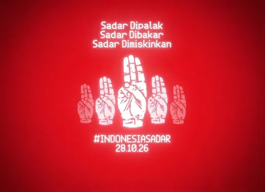 Simbol tiga jari menjadi sorotan dalam demo Indonesia Sadar 28 Oktober 2026. (Sumber: X/@Ari3Pras)