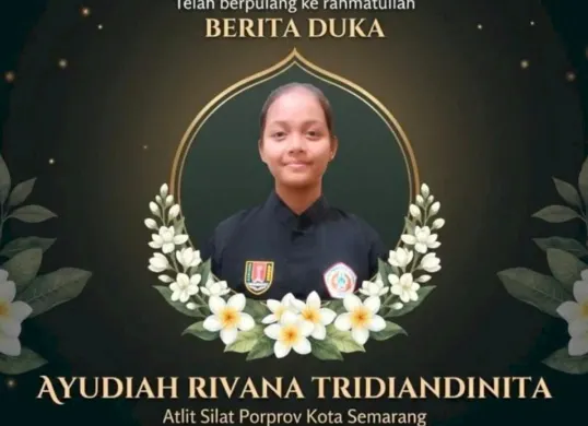 Atlet pencak silat Semarang, Ayudiah Rivana Tridiandinata meninggal dunia pada 28 Oktober 2026. (Sumber: Dok. Koni Semarang)