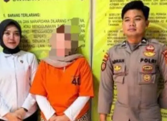 Tersangka JW di rutan Polda Banten dalam kasus dugaan penipuan dengan arisan bodong. (Sumber: Polda Banten)