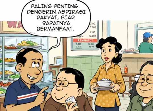 Ilustrasi obrolan warteg, Rabu, 2 September 2026. (Sumber: Pos Kota/ Arif Setiadi)
