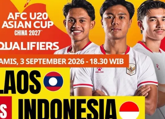 Jadwal siaran langsung Indonesia vs Laos di Kualifikasi Piala Asia U-20 2027 hari ini. (Sumber: Instagram/@sports.indosiar)