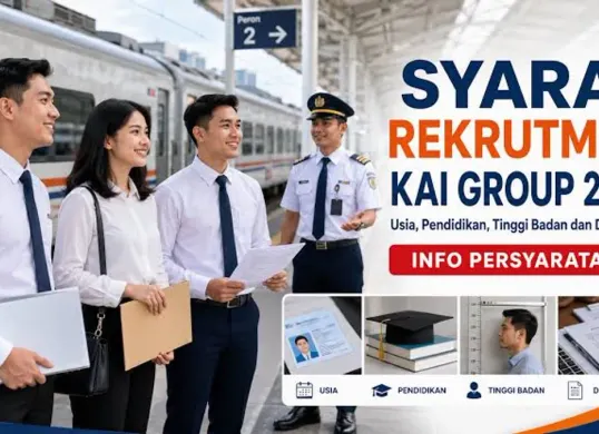 Ilustrasi syarat Rekrutmen Eksternal KAI Group 2026. Calon pelamar perlu memperhatikan jenis dan skor sertifikat bahasa Inggris sesuai formasi. (Sumber: KAI)