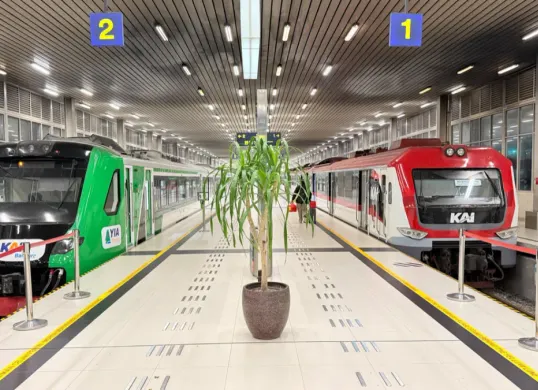 Peron Operasional layanan KA Bandara Yogyakarta International Airport (KA Bandara YIA). (Sumber: KAI Commuter Line)