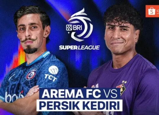 Link live streaming Arema FC vs Persik Kediri di Super League 2026/2027 hari ini, Jumat, 18 September 2026 sore pukul 15.30 WIB. (Sumber: Vidio)