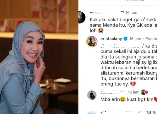 Nama Dewi Gita disebut sebagai sosok Degot dalam kasus dugaan perselingkuhan Andre Taulany yang viral di media Sosial. (Sumber: Instagram/@erintaulany dan @dewigita01)