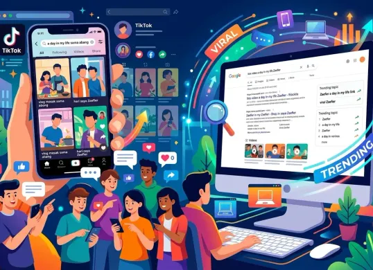 Ilustrasi. Link Video A Day in My Life Zaefier ramai dicari di TikTok. (Sumber: Generated AI)