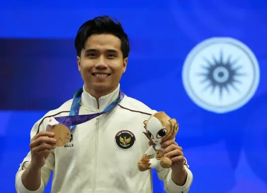 Atlet wushu Seraf Naro Siregar jadi penyumbang medali pertama bagi Indonesia di Asian Games 2026 (Sumber: Instagram/@timindonesiaofficial)