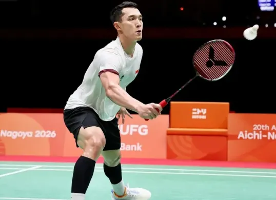 Jonatan Christie kembali dipercaya sebagai MS1 pada partai final beregu putra badminton Asian Games 2026 hari ini, Kamis, 24 September. (Sumber: Instagram/@badminton.ina)